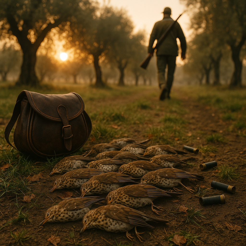 Giornata di caccia al tordo in Spagna